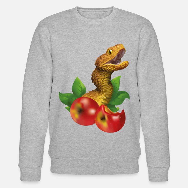 Schlange und Äpfel - Stanley/Stella Unisex Bio-Sweatshirt CHANGER  - Grau meliert
