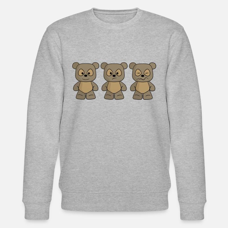 THREE BEARS - Stanley/Stella Unisex Bio-Sweatshirt CHANGER  - Grau meliert