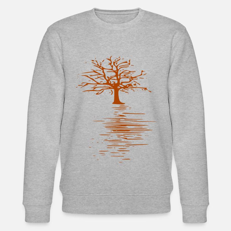 Baum Pflanze - Stanley/Stella Unisex Bio-Sweatshirt CHANGER  - Grau meliert