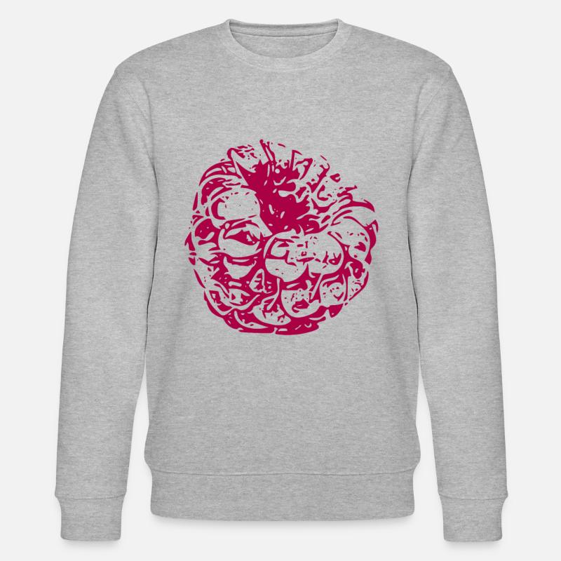 raspberry - Stanley/Stella CHANGER Unisex Organic Sweatshirt - heather grey