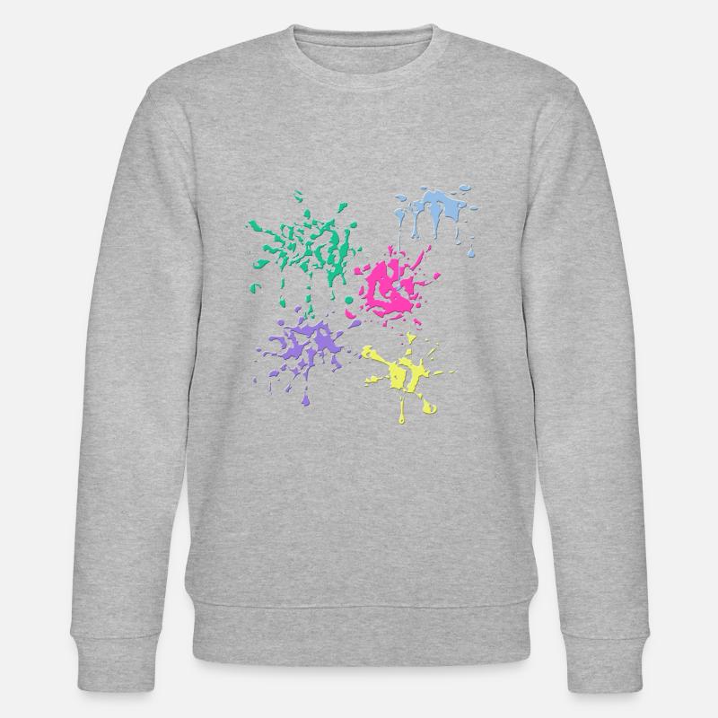 klecks farb - Stanley/Stella Unisex Bio-Sweatshirt CHANGER  - Grau meliert