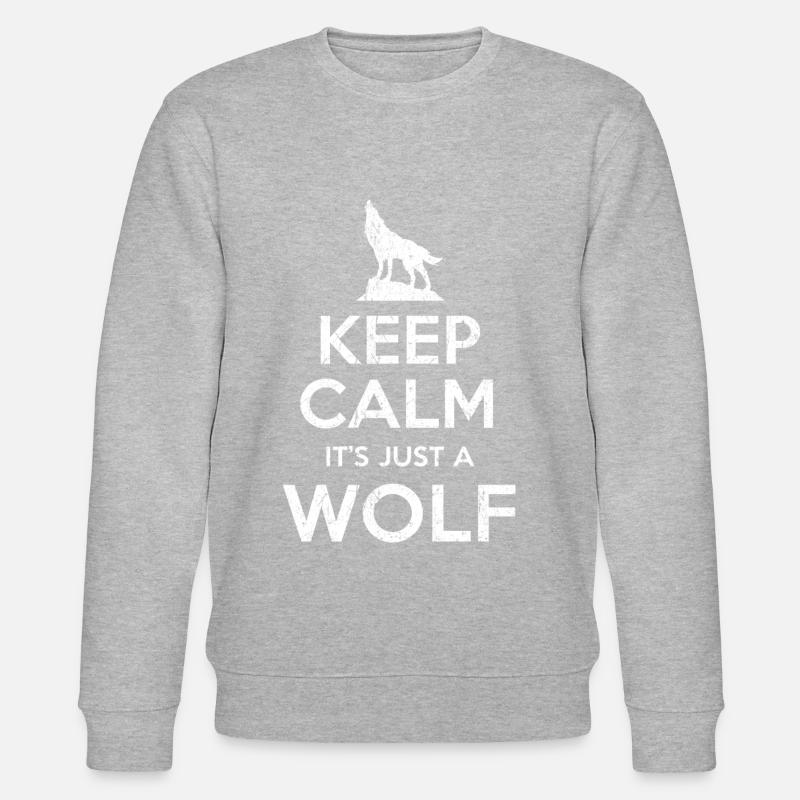Wolf saying Keep calm Wolf - Stanley/Stella CHANGER Unisex Organic Sweatshirt - undefined