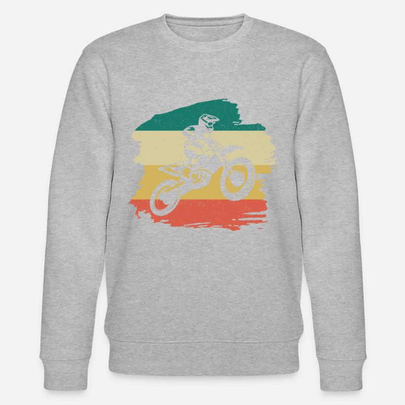 Motorcross Retro Geschenk - Stanley/Stella Unisex Bio-Sweatshirt CHANGER  - undefined