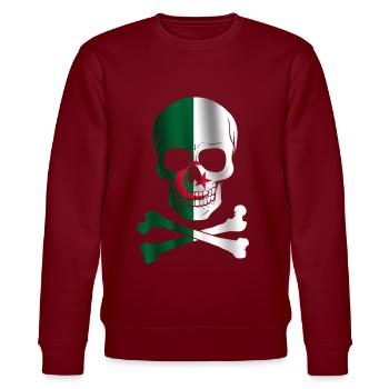 Algeria Flag - Stanley/Stella CHANGER Unisex Organic Sweatshirt - burgundy - Front - Nik (191cm) & Marisol (170cm)