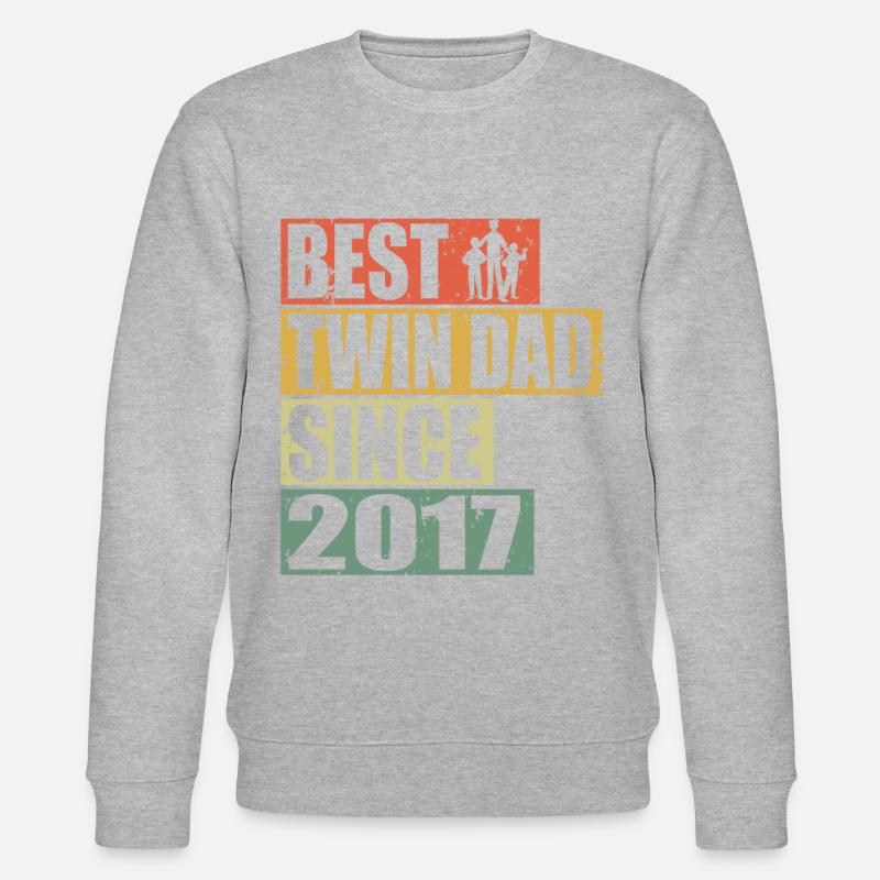 Zwillinge Vater Zwillingsvater seit 2017 - Stanley/Stella Unisex Bio-Sweatshirt CHANGER  - undefined