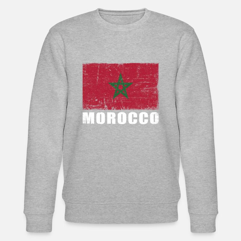 Maroc Drapeau Grunge Maroc Drapeau - Sweat bio CHANGER Stanley/Stella Unisexe - undefined