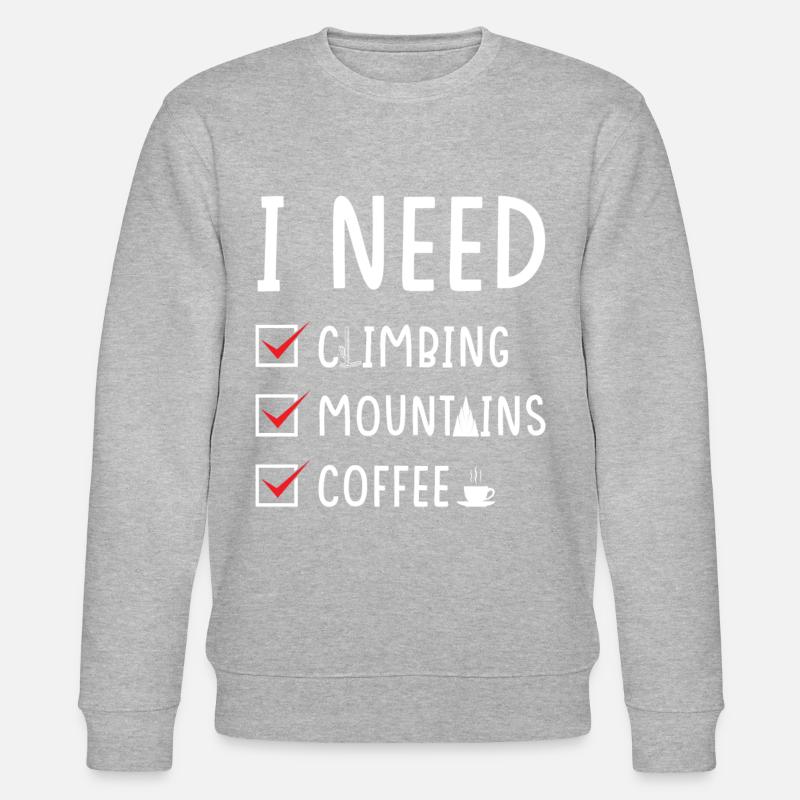 Klettern Berge Kaffee - Stanley/Stella Unisex Bio-Sweatshirt CHANGER - undefined