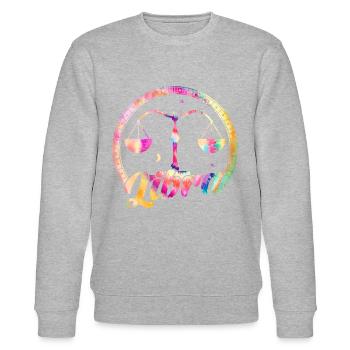 Waage Sternzeichen Geschenk Waage - Stanley/Stella Unisex Bio-Sweatshirt CHANGER  - Grau meliert - Vorne - Nik (191cm) & Marisol (170cm)