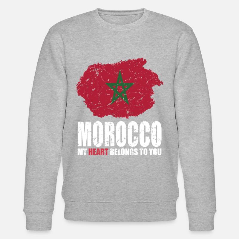 Morocco Flag - Stanley/Stella CHANGER Unisex Organic Sweatshirt - undefined