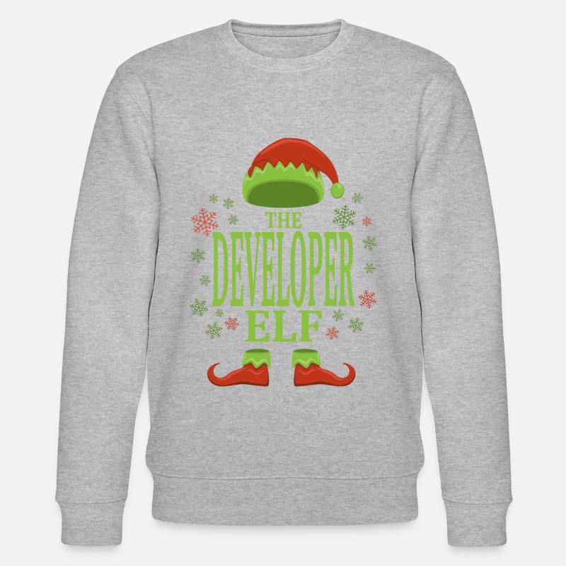 Software Developer Christmas Elf - Stanley/Stella CHANGER Unisex Organic Sweatshirt - undefined