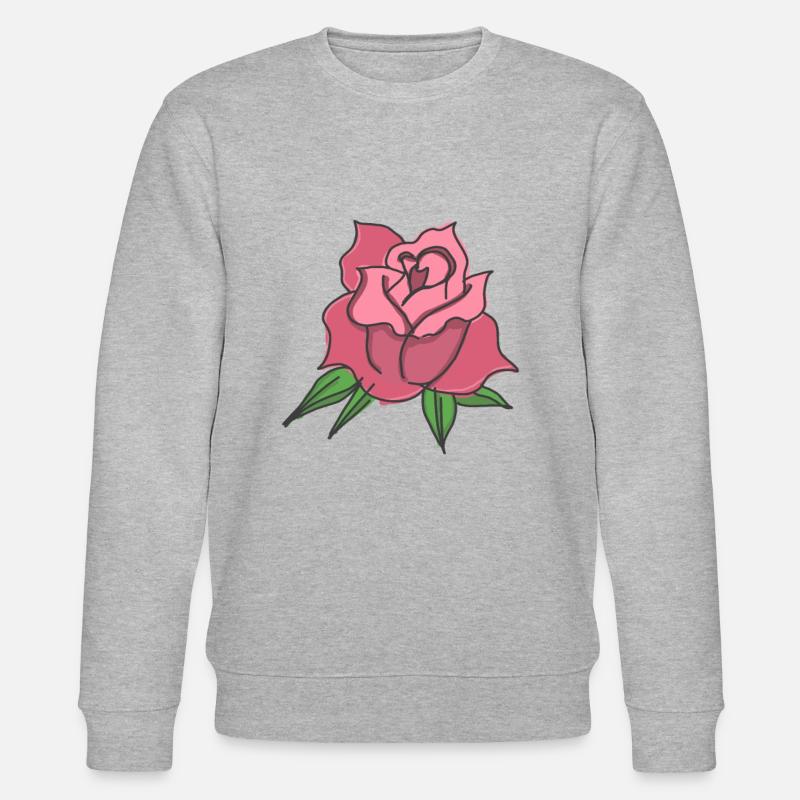 Rose Rote Rose Handgezeichnet - Stanley/Stella Unisex Bio-Sweatshirt CHANGER - undefined