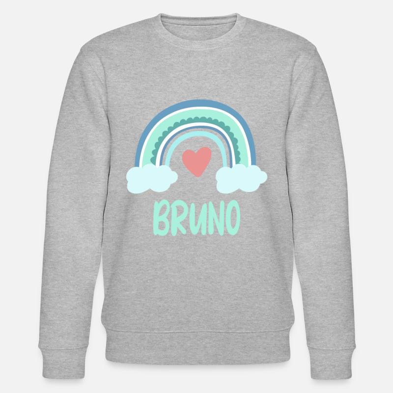 Bruno Name Regenbogen Baby - Stanley/Stella Unisex Bio-Sweatshirt CHANGER  - undefined