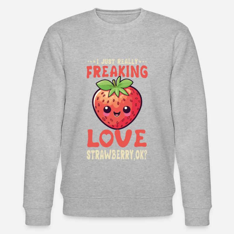 Erdbeere Kawaii - Stanley/Stella Unisex Bio-Sweatshirt CHANGER  - undefined