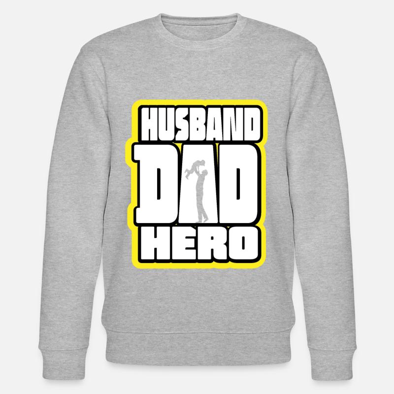 Husband Daddy Hero Retro - Stanley/Stella CHANGER Unisex Organic Sweatshirt - undefined