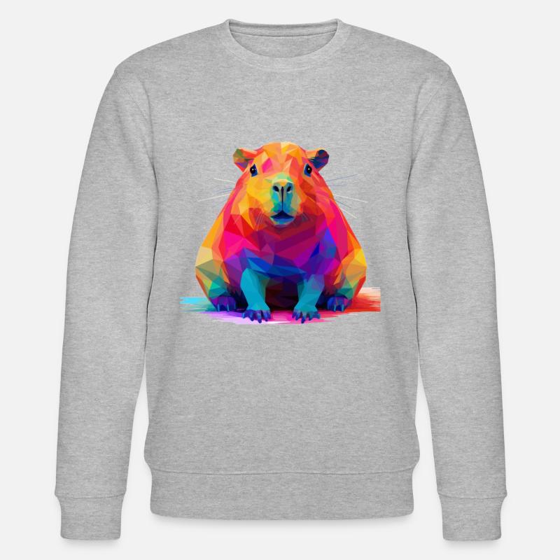 Capybara Low Polygon Design - Stanley/Stella CHANGER Unisex Organic Sweatshirt - undefined