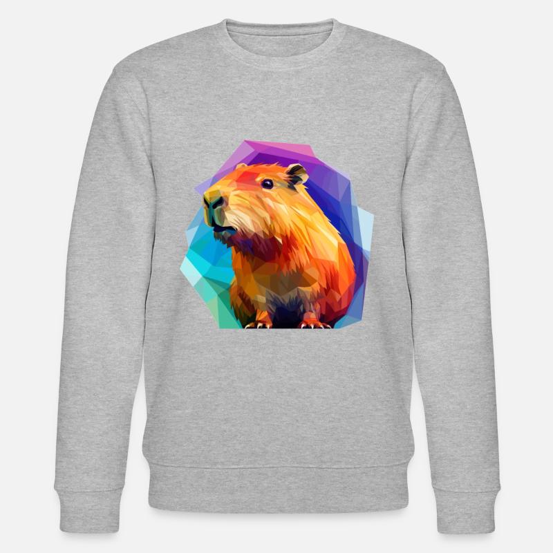 Capybara Low Polygon Design - Stanley/Stella CHANGER Unisex Organic Sweatshirt - undefined