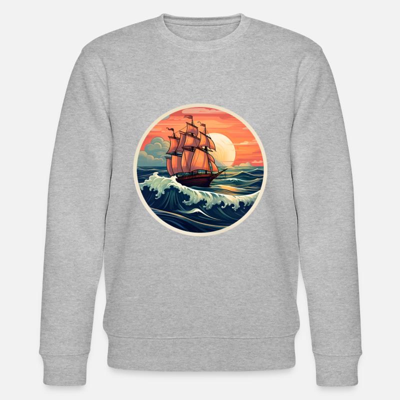 Segelschiff Seemann - Stanley/Stella Unisex Bio-Sweatshirt CHANGER - undefined