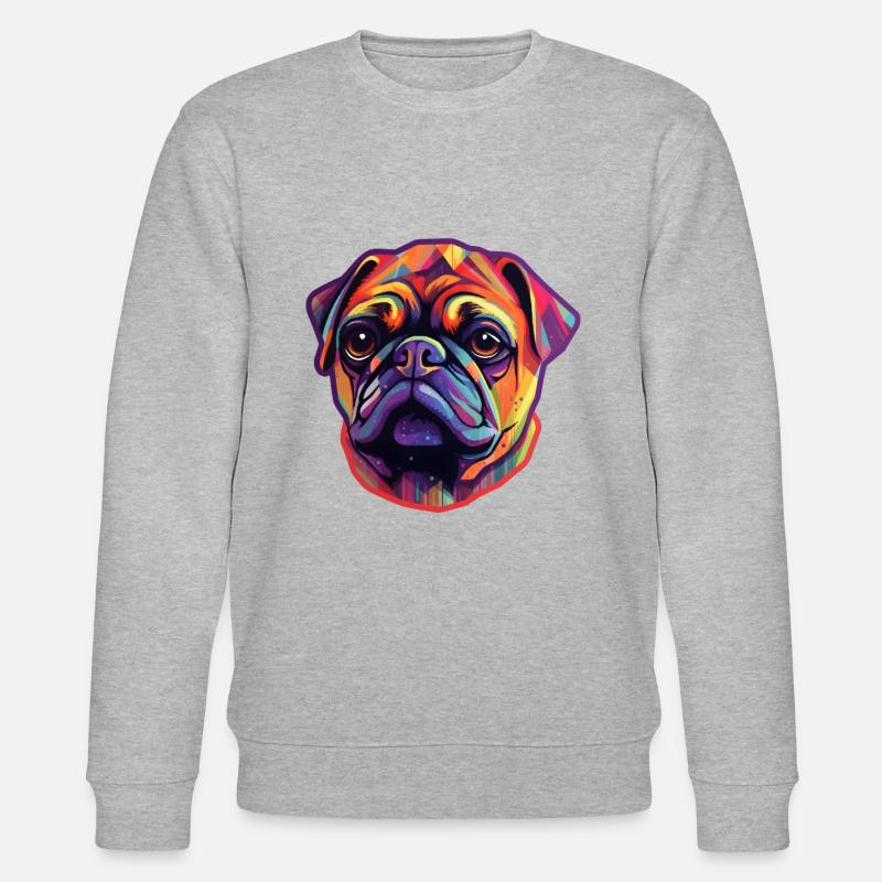Mops Regenbogenfarben - Stanley/Stella Unisex Bio-Sweatshirt CHANGER  - undefined