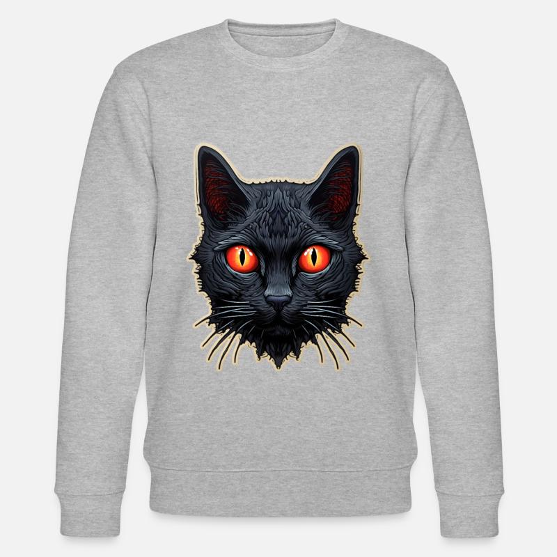Schwarze Katze Halloween - Stanley/Stella Unisex Bio-Sweatshirt CHANGER - undefined