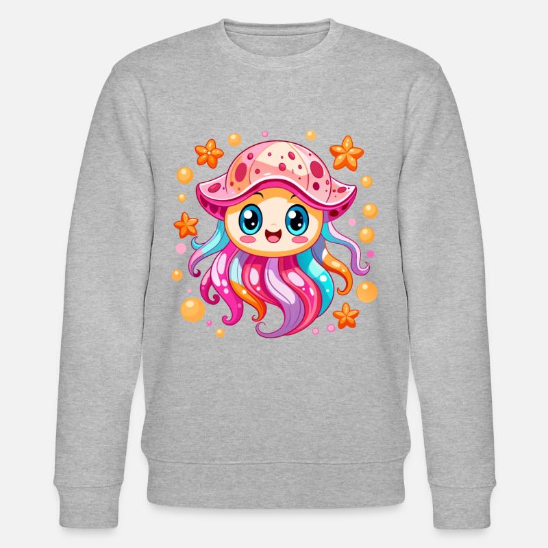 Süße Qualle - Stanley/Stella Unisex Bio-Sweatshirt CHANGER - Grau meliert