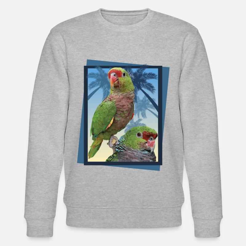 Weiniger Papagei - Stanley/Stella Unisex Bio-Sweatshirt CHANGER  - Grau meliert