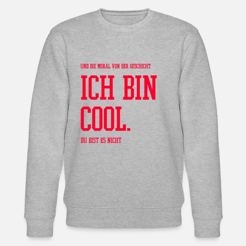 Ich bin cool - Stanley/Stella Unisex Bio-Sweatshirt CHANGER  - Grau meliert