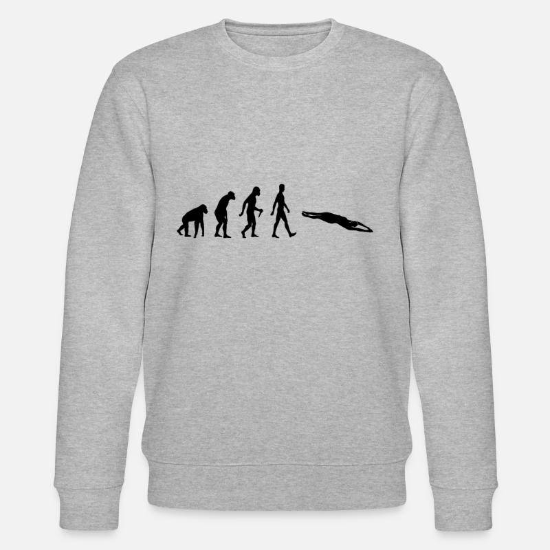 Evolution Schwimmen - Stanley/Stella Unisex Bio-Sweatshirt CHANGER  - Grau meliert