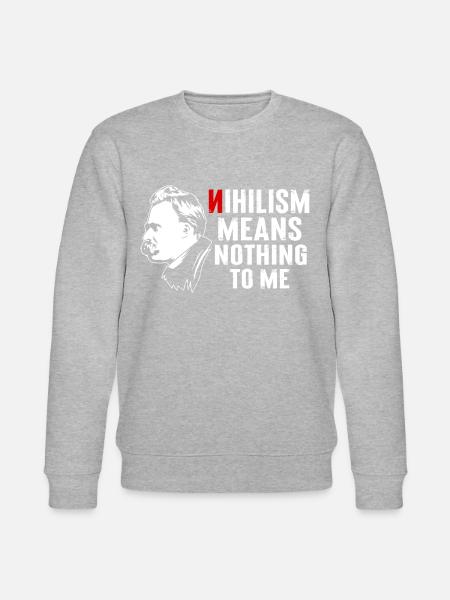 Filosofi Teori Friedrich Nietzsche - Ekologisk sweatshirt CHANGER unisex från Stanley/Stella - gråmelerad