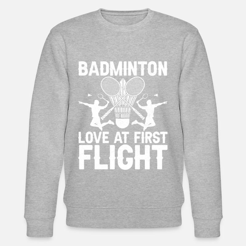 Funny badminton player - Stanley/Stella CHANGER Unisex Organic Sweatshirt - heather grey