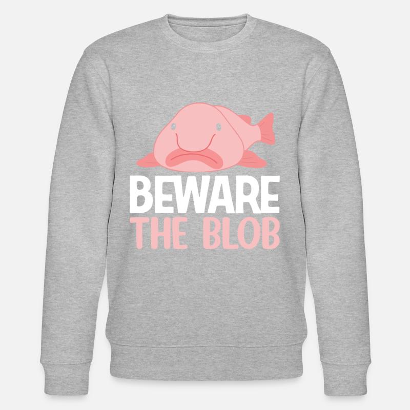 Funny Blobfish Sea Creature - Stanley/Stella CHANGER Unisex Organic Sweatshirt - heather grey