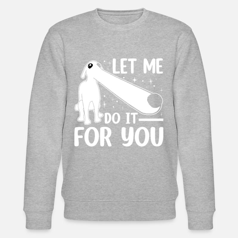 Barsoi Hund Meme - Stanley/Stella Unisex Bio-Sweatshirt CHANGER  - Grau meliert