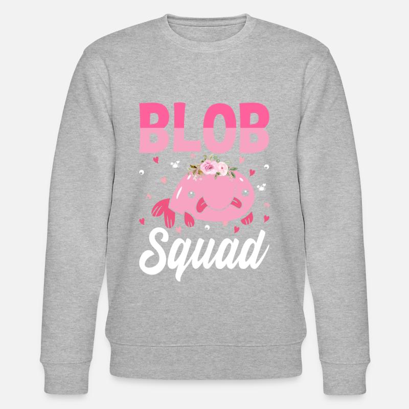 Funny Blobfish Sea Creature - Stanley/Stella CHANGER Unisex Organic Sweatshirt - heather grey