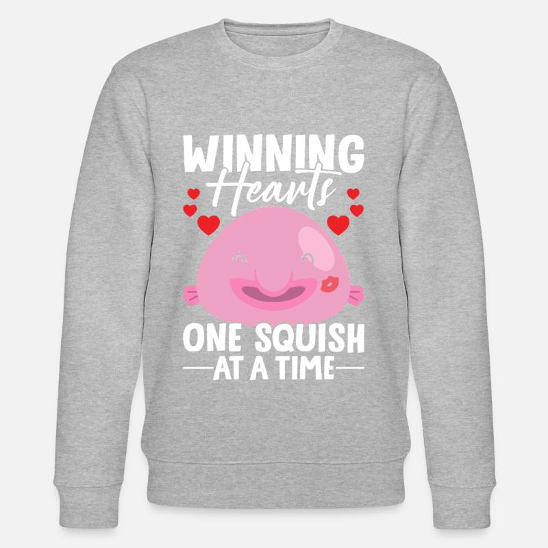 Lustiger Blobfisch Meerestier - Stanley/Stella Unisex Bio-Sweatshirt CHANGER  - Grau meliert