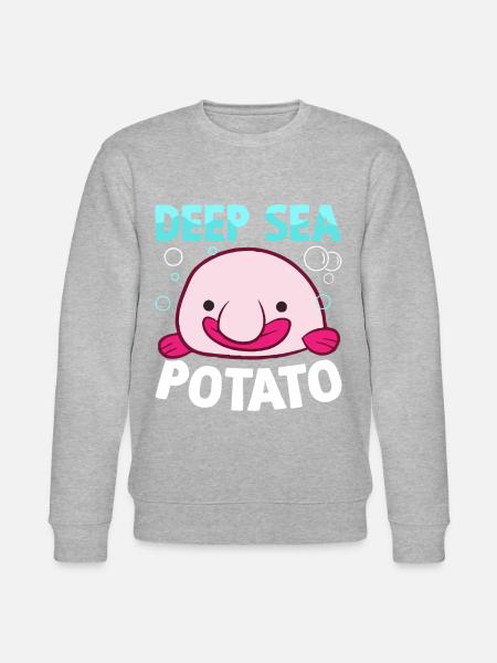 Funny Blobfish Sea Creature - Stanley/Stella CHANGER Unisex Organic Sweatshirt - heather grey