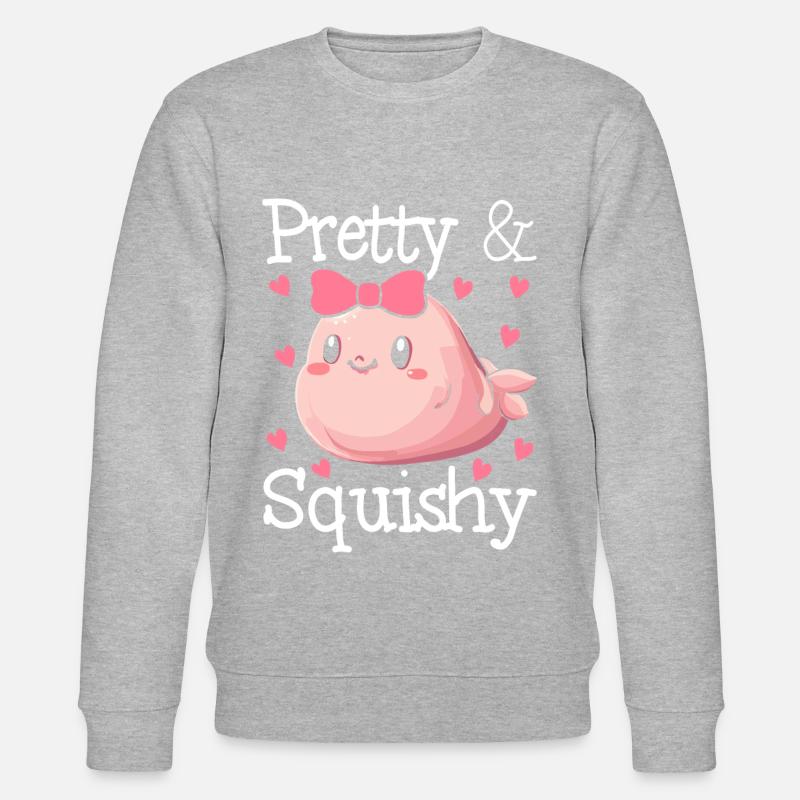 Lustiger Blobfisch Meerestier - Stanley/Stella Unisex Bio-Sweatshirt CHANGER  - Grau meliert