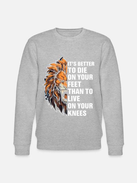 Funny Men Wolf - Stanley/Stella CHANGER Unisex Organic Sweatshirt - heather grey