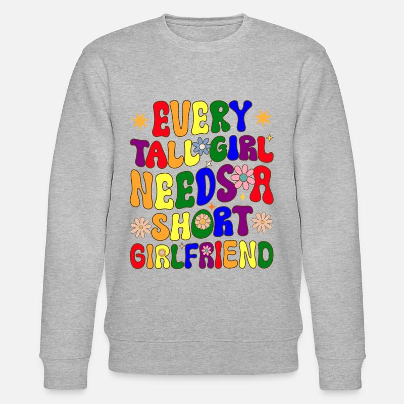 Lesbische Mädchen LGBTQ - Stanley/Stella Unisex Bio-Sweatshirt CHANGER  - Grau meliert