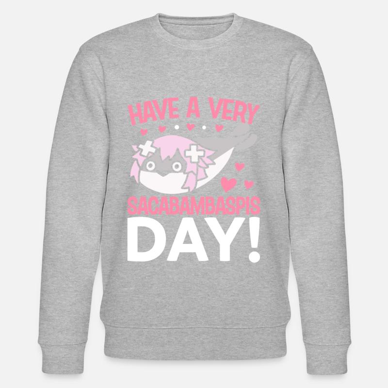 Funny Fish Meme - Stanley/Stella CHANGER Unisex Organic Sweatshirt - heather grey