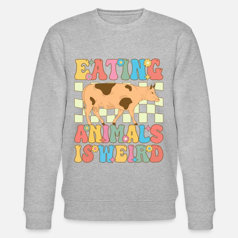 Groovy Vegane Pflanzenbasierte Ernährung - Stanley/Stella Unisex Bio-Sweatshirt CHANGER  - Grau meliert