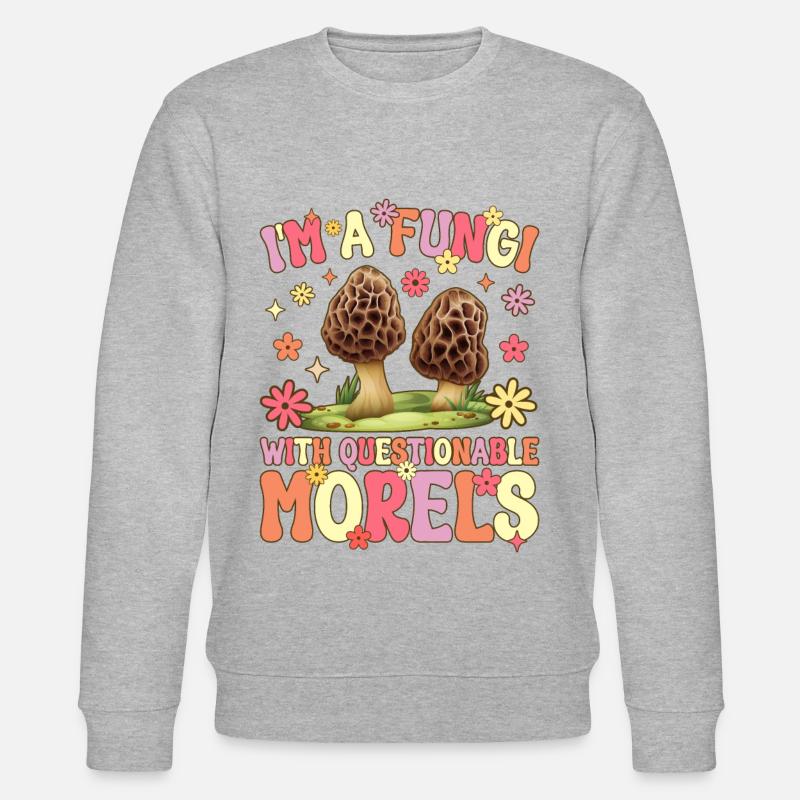 Groovy Pilzjagd - Stanley/Stella Unisex Bio-Sweatshirt CHANGER  - Grau meliert