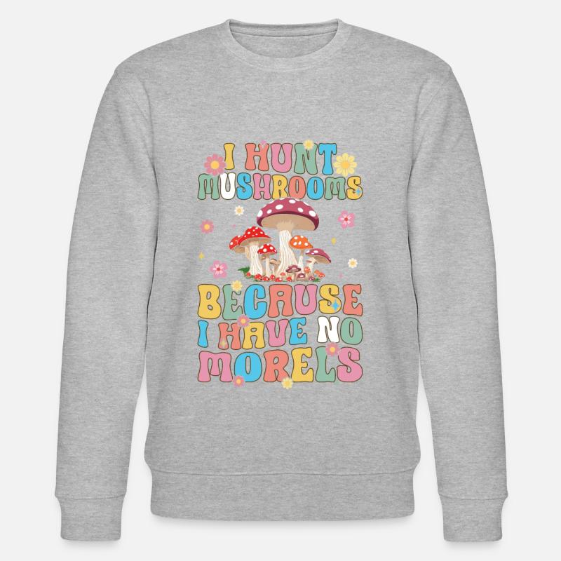 Chasseur de champignons, mycologue - Sweat bio CHANGER Stanley/Stella Unisexe - gris chiné