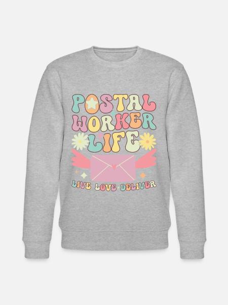 Postal clerk delivery man - Stanley/Stella CHANGER Unisex Organic Sweatshirt - heather grey