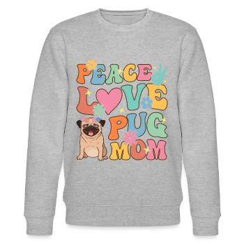 Groovy Hundeliebhaberin - Stanley/Stella Unisex Bio-Sweatshirt CHANGER  - Grau meliert - Vorne - Nik (191cm) & Marisol (170cm)