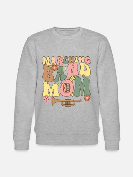 Groovy Saxophone Mom Saxophonist - Stanley/Stella CHANGER Unisex Organic Sweatshirt - heather grey