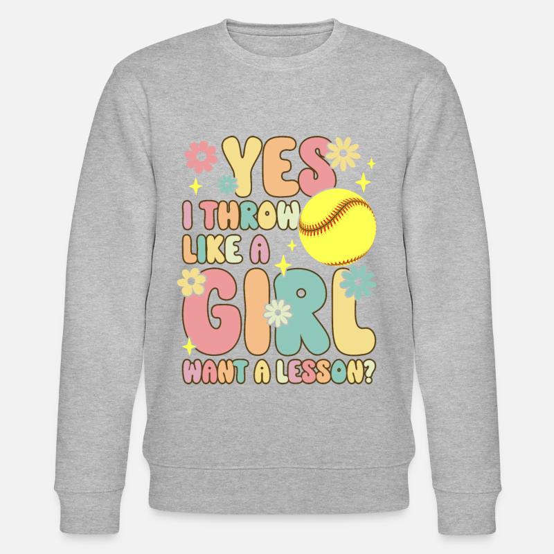 Fille de softball - Sweat bio CHANGER Stanley/Stella Unisexe - gris chiné