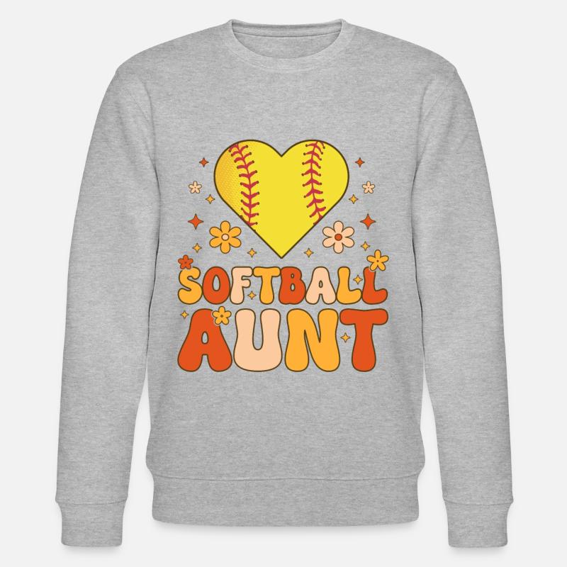 Joueur de softball groovy - Sweat bio CHANGER Stanley/Stella Unisexe - gris chiné