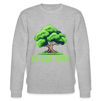 Tree conservationists and environmentalists - Stanley/Stella CHANGER Unisex Organic Sweatshirt - heather grey - Front - Nik (191cm) & Marisol (170cm)