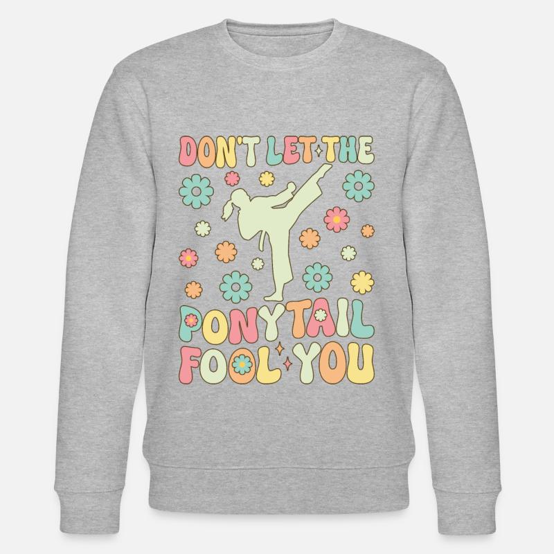 Taekwondo Mädchen Karate - Stanley/Stella Unisex Bio-Sweatshirt CHANGER  - Grau meliert