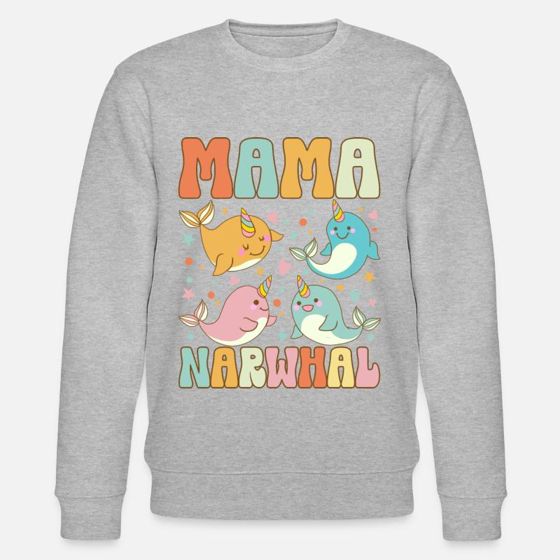 Groovy Narval Maman Narval Amant - Sweat bio CHANGER Stanley/Stella Unisexe - gris chiné