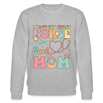 Groovy Allaitement Maman RN - Sweat bio CHANGER Stanley/Stella Unisexe - gris chiné - Devant - Nik (191cm) & Marisol (170cm)